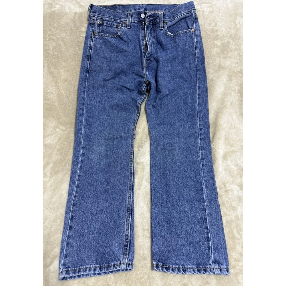 Levi's 505 Jeans Men 32W 29L Blue Regular Fit Straight Leg Cotton PC9-00505-4891